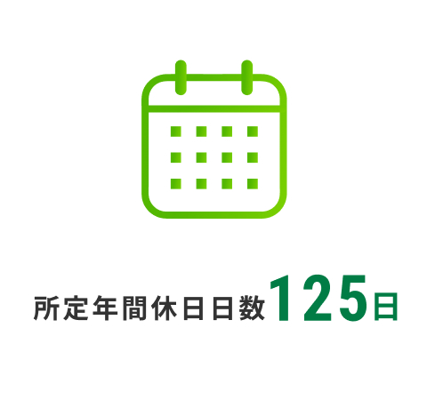 所定年間休日日数 125日